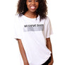 Unisex Essential Slogan White Longline T-Shirt